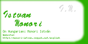 istvan monori business card